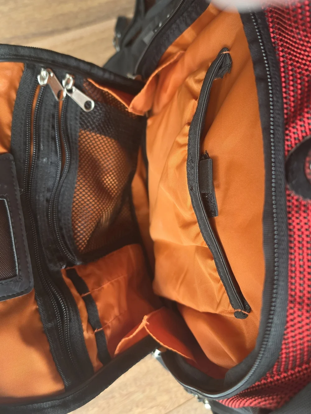 Black and Red Everyday Padded Laptop Travel Backpack